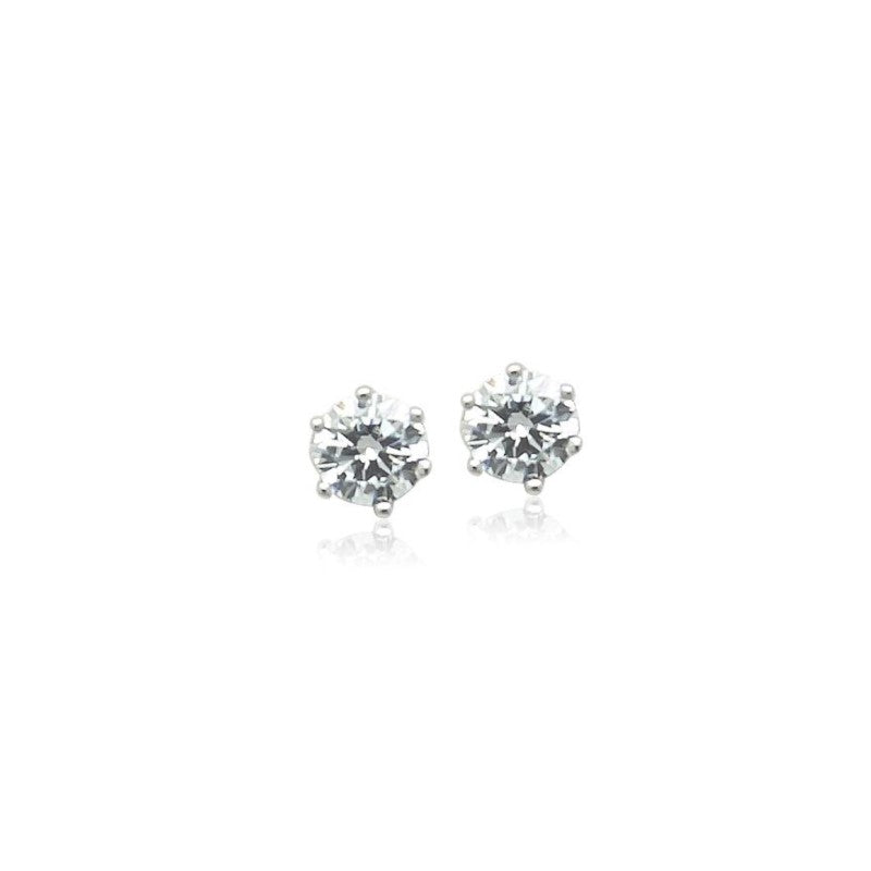 5mm Solitaire Cubic Zirconia Earring.