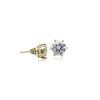 7mm Cubic Zirconia Solitaire Stud Earring.