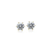 7mm Cubic Zirconia Solitaire Stud Earring.