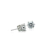 8mm Cubic Zirconia Solitaire Stud Earring.