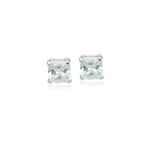 Cubic Zirconia Solitaire Stud Earring.