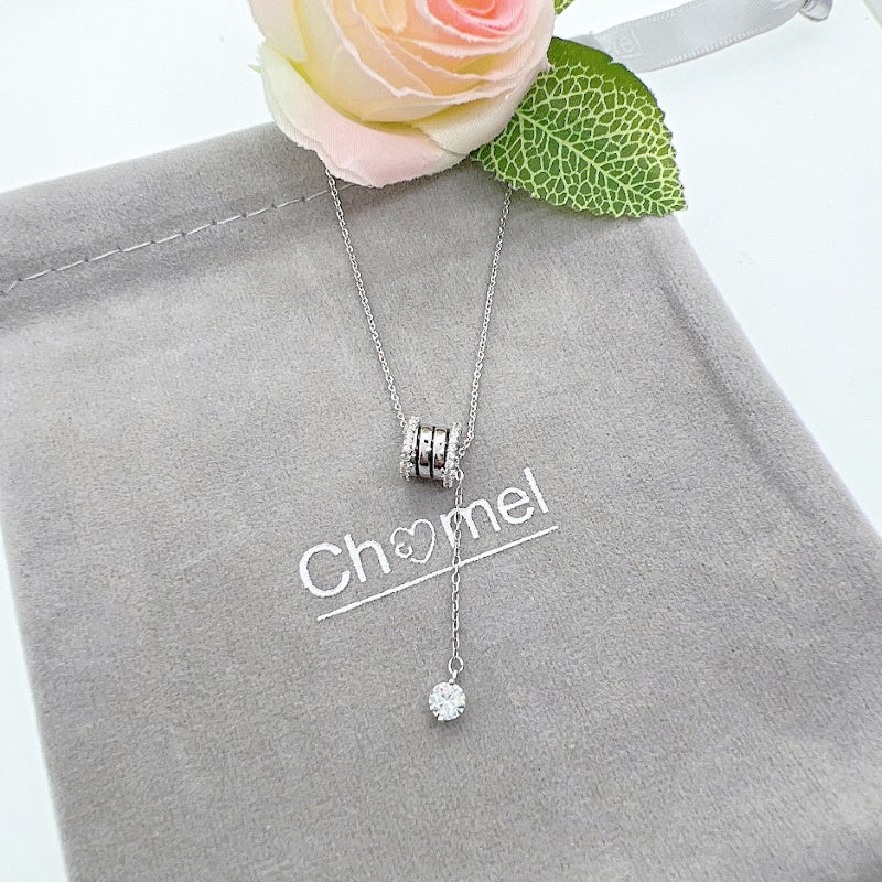 Tunnel Cubic Zirconia Necklace - CHOMEL