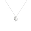 CHOMEL Cubic Zirconia 2 Rabbits on Crescent Moon Rhodium Necklace