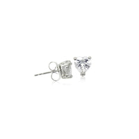 Heart 6mm Solitaire Cubic Zirconia Earring.