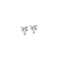 Heart 6mm Solitaire Cubic Zirconia Earring.