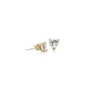 Heart 6mm Cubic Zirconia Solitaire Earring.