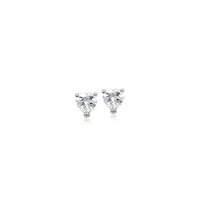 4mm Cubic Zirconia Solitaire Stud Earrings.