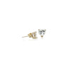 4mm Cubic Zirconia Solitaire Stud Earring.