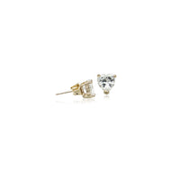 4mm Cubic Zirconia Solitaire Stud Earring.