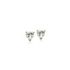 4mm Cubic Zirconia Solitaire Stud Earring.