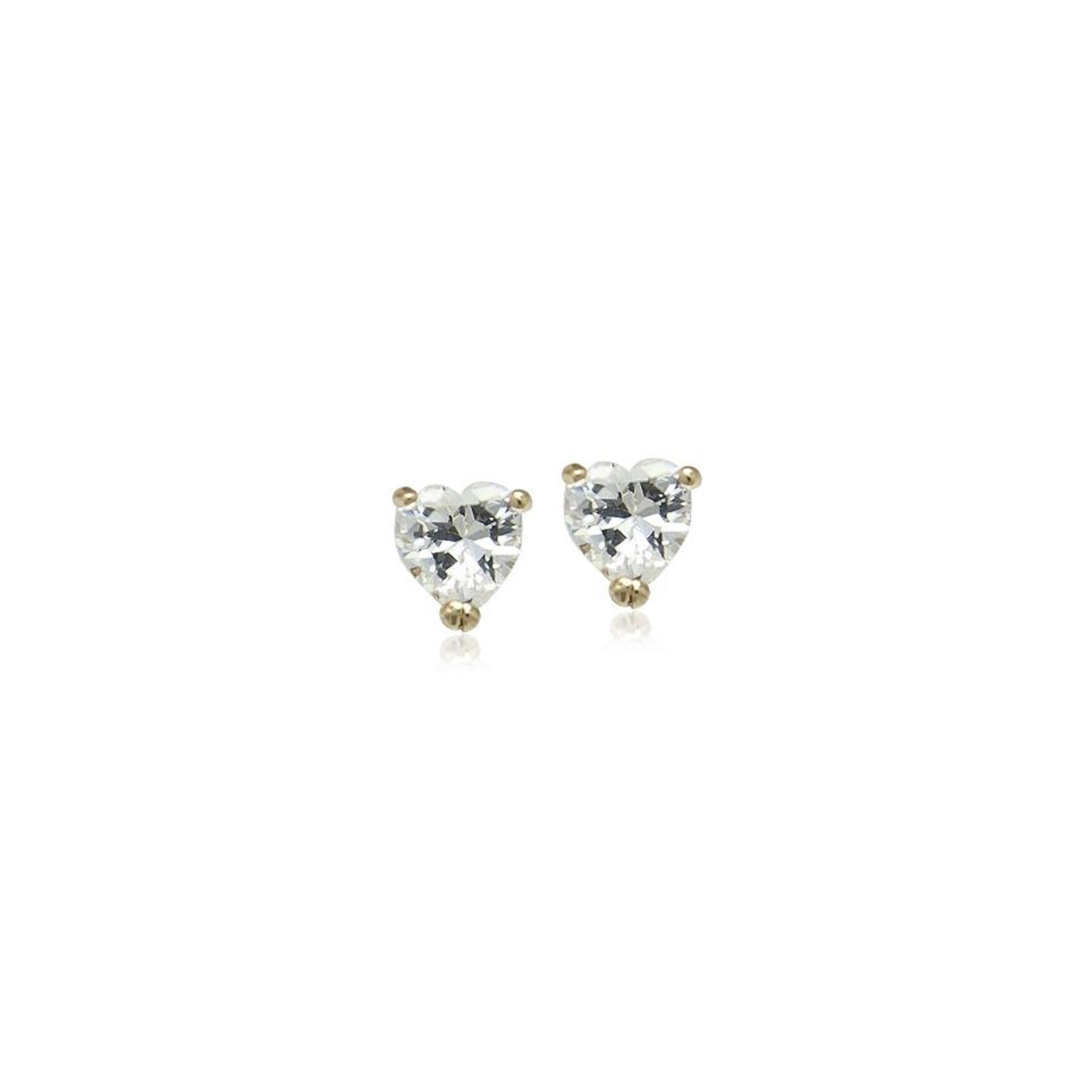 4mm Cubic Zirconia Solitaire Stud Earring.