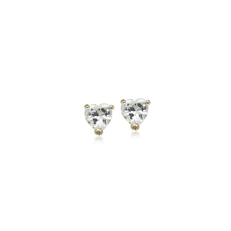 4mm Cubic Zirconia Solitaire Stud Earring.