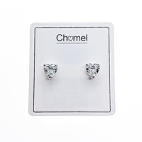 Heart 6mm Cubic Zirconia Stud Earrings.