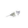 Heart 6mm Cubic Zirconia Stud Earrings.