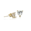 Heart 8mm Cubic Zirconia Stud Earrings - CHOMEL