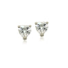 Heart 8mm Cubic Zirconia Stud Earrings - CHOMEL