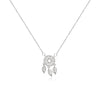 CHOMEL Cubic Zirconia Dream Catcher Rhodium Necklace