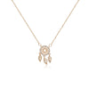 CHOMEL Cubic Zirconia Dream Catcher Rosegold Necklace