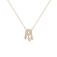 CHOMEL Cubic Zirconia Dream Catcher Rosegold Necklace