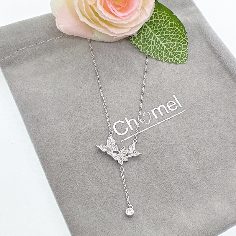 Butterfly Cubic Zirconia Necklace - CHOMEL