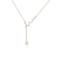 CHOMEL Cuboc Zirconia Star Drop Rosegold Necklace