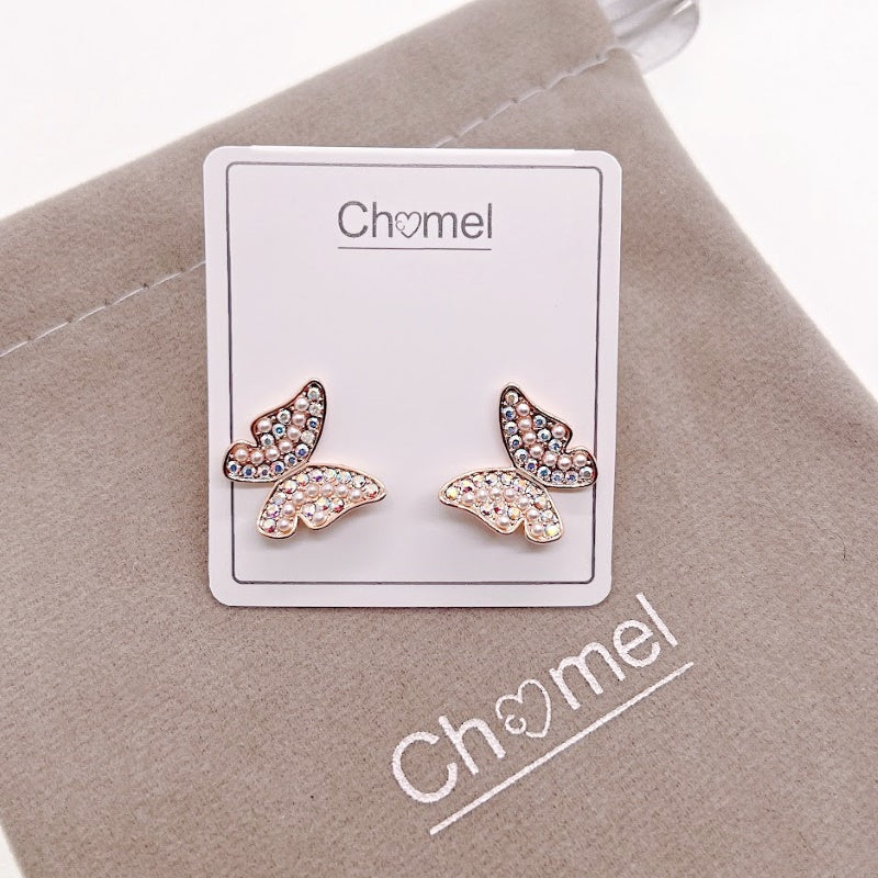 Butterfly Cubic Zirconia Earring - CHOMEL