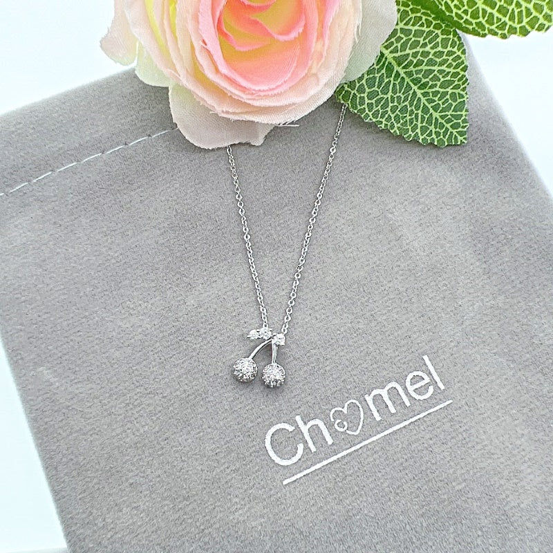 Cherry Cubic Zirconia Necklace - CHOMEL