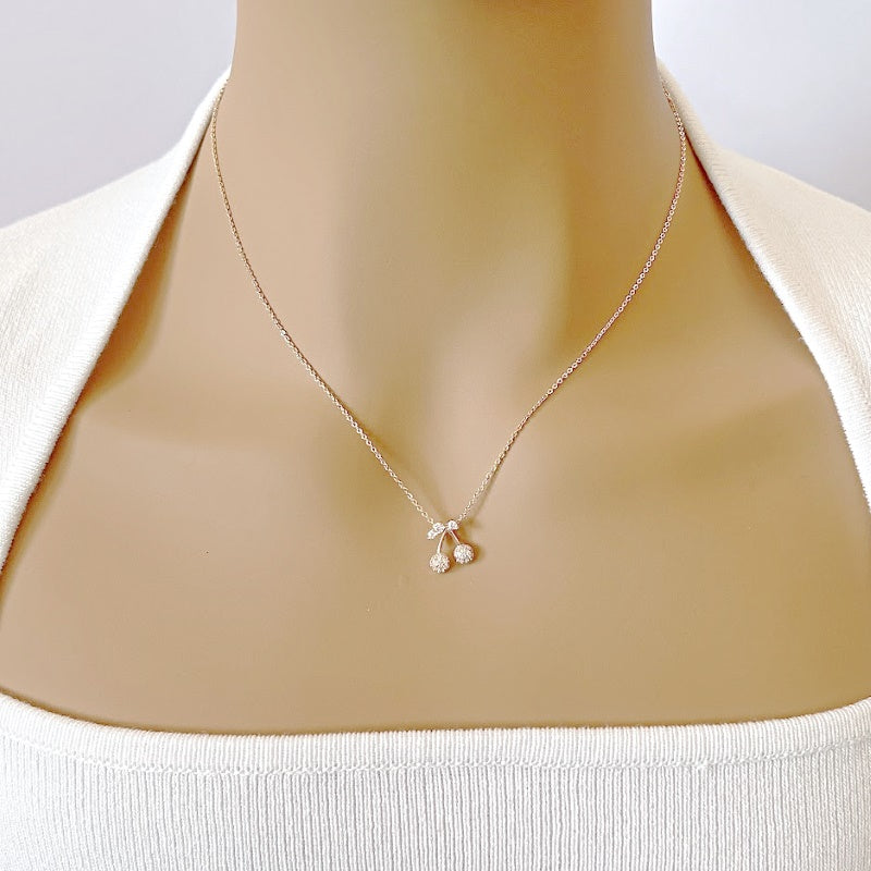 Cherry Cubic Zirconia  Necklace - CHOMEL