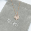 Maple Leaf Cubic Zirconia Necklace.