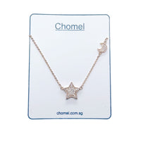 Star & Moon Cubic Zirconia Necklace.