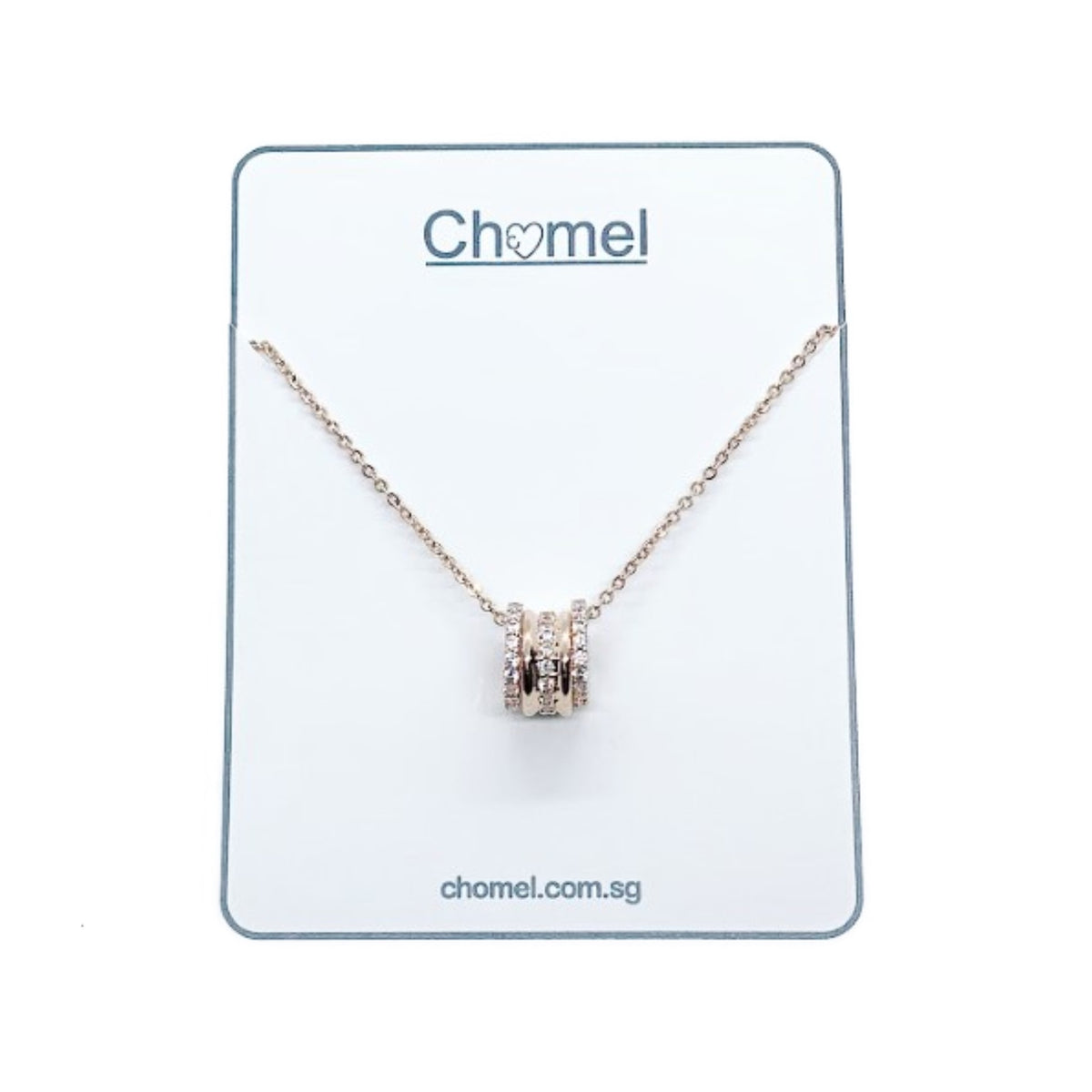 Round Cubic Zirconia Necklace.