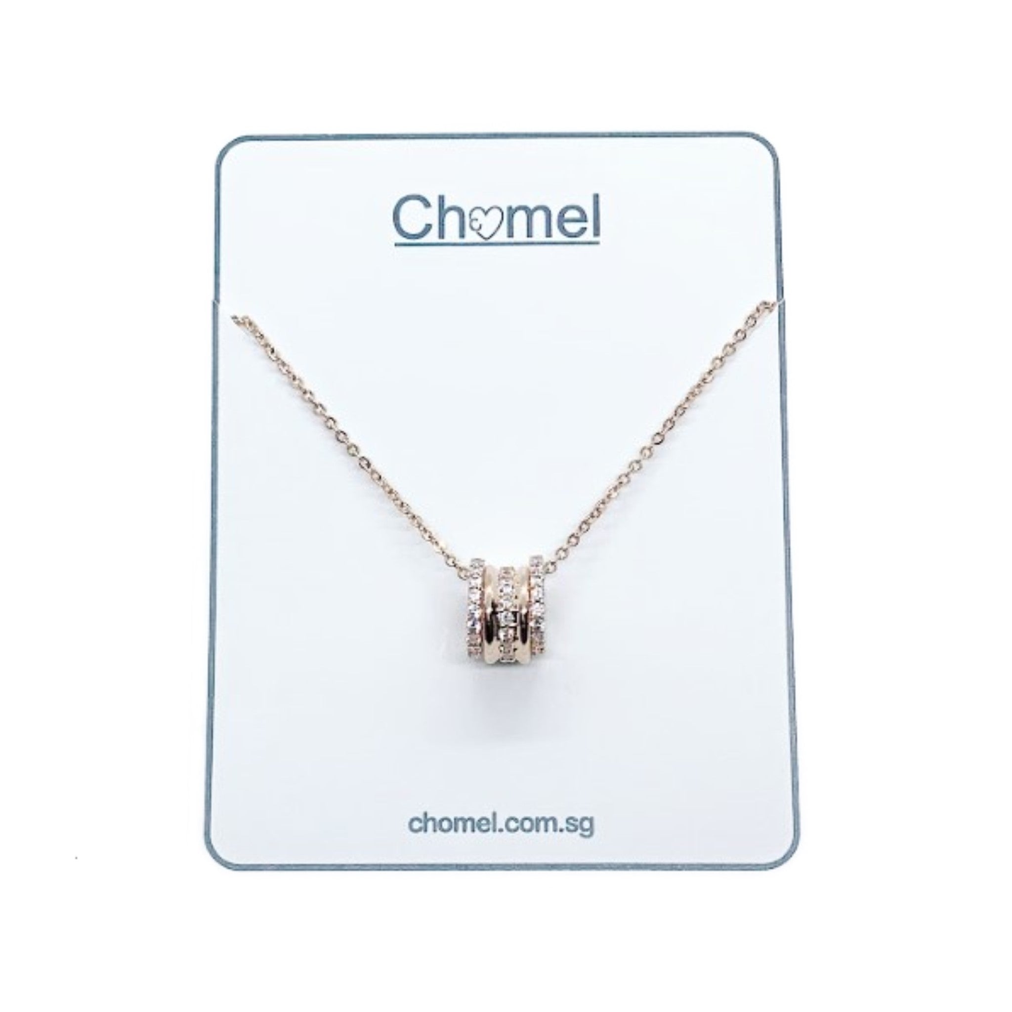 Round Cubic Zirconia Necklace.