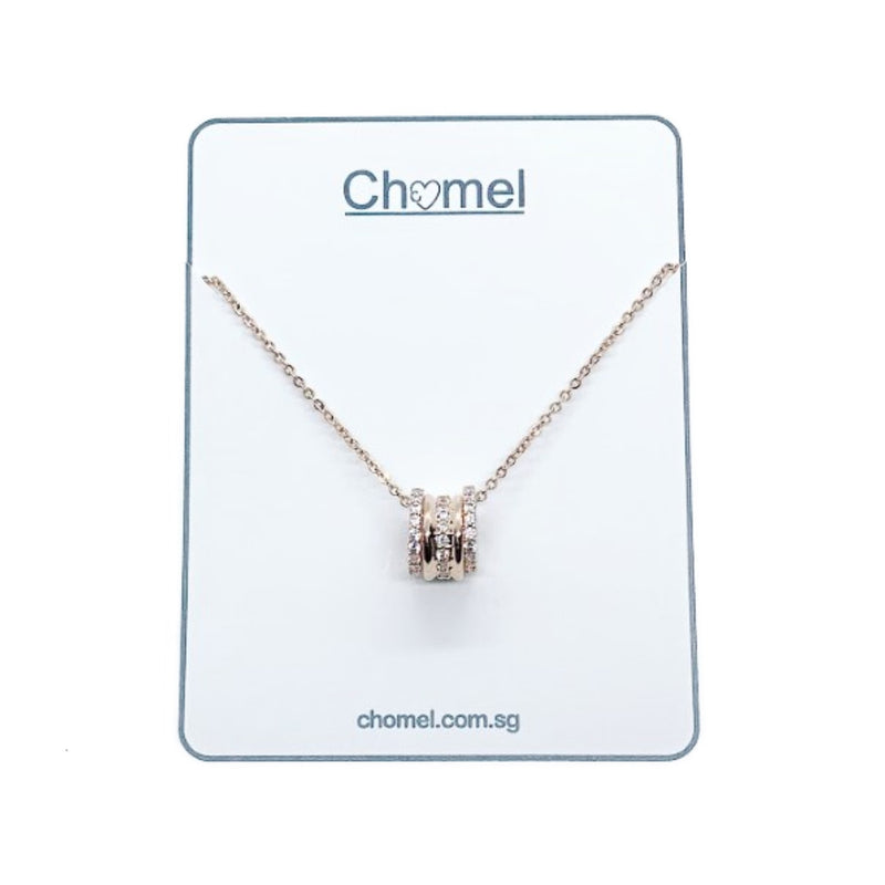Round Cubic Zirconia Necklace.