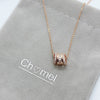 Round Cubic Zirconia Necklace.