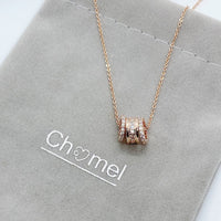 Round Cubic Zirconia Necklace.