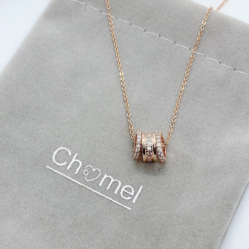 Round Cubic Zirconia Necklace.