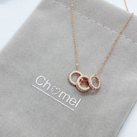 Round Cubic Zirconia Necklace.