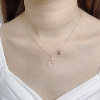 Gourd-Hulu Cubic Zirconia Necklace.