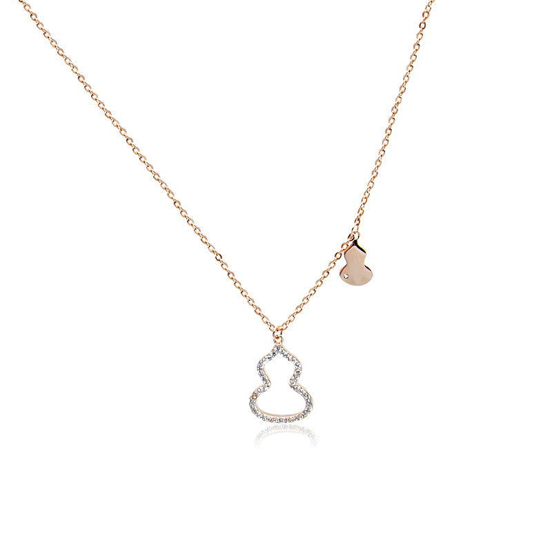 Gourd-Hulu Cubic Zirconia Necklace.