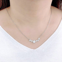 Flower Cubic Zirconia Necklace.