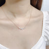 Flower Cubic Zirconia Necklace.