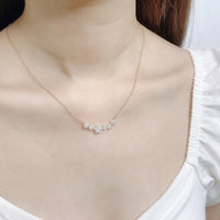 Flower Cubic Zirconia Necklace.