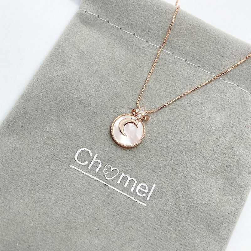 Moon & Star Mother of Pearl Necklace.