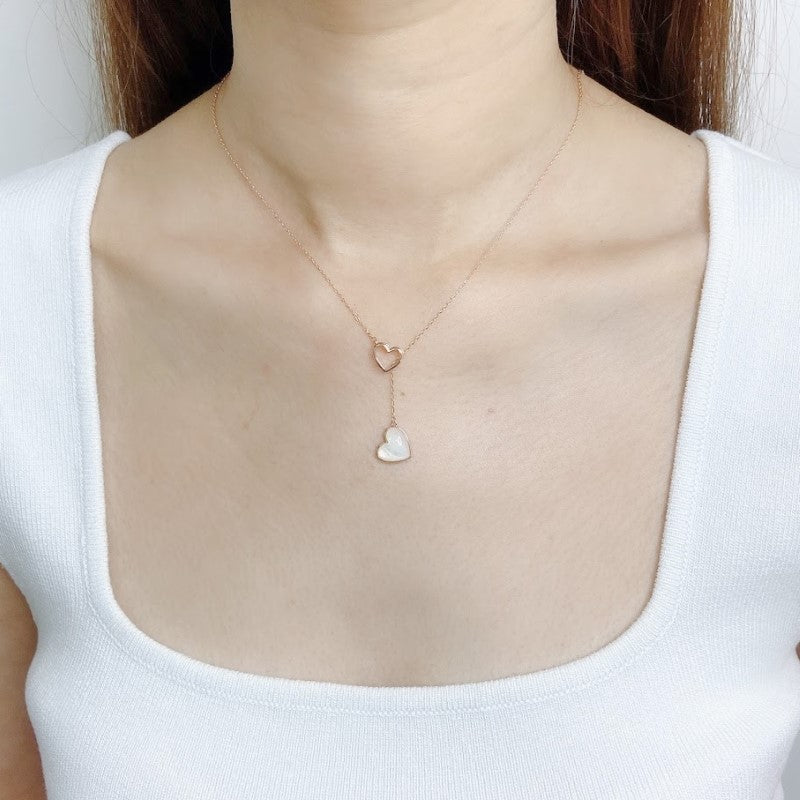 Heart Mother of Pearl Necklace.