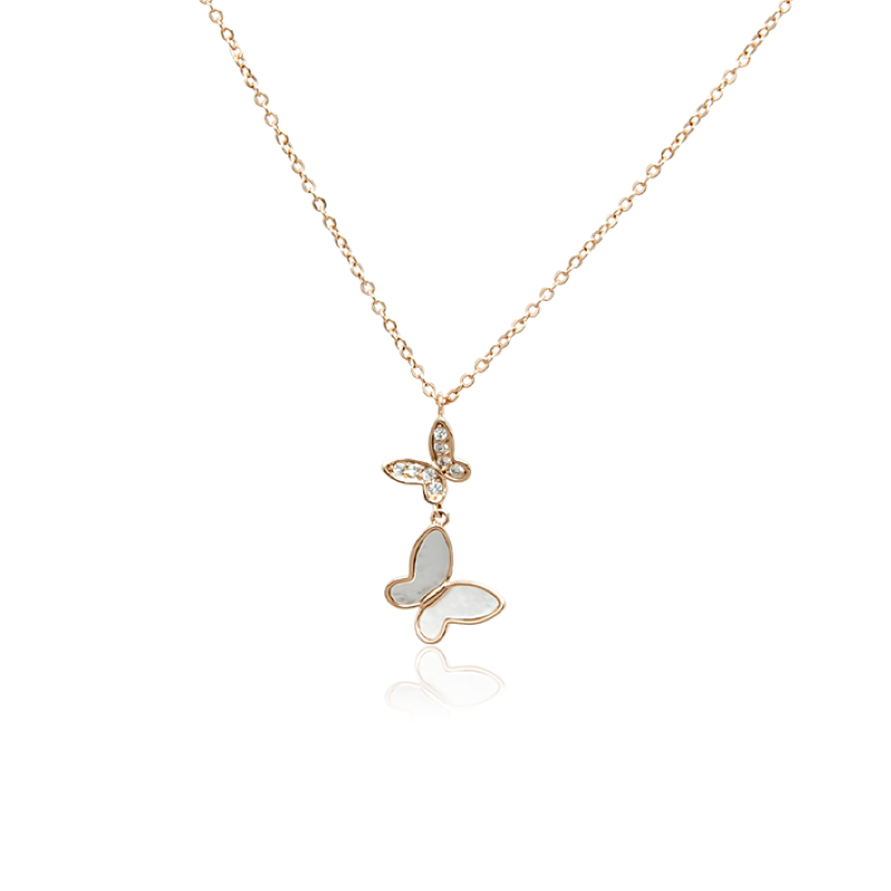 Butterfly Mother of Pearl Necklace - CHOMEL