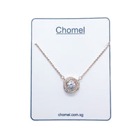 Cubic Zirconia Pendant Necklace.