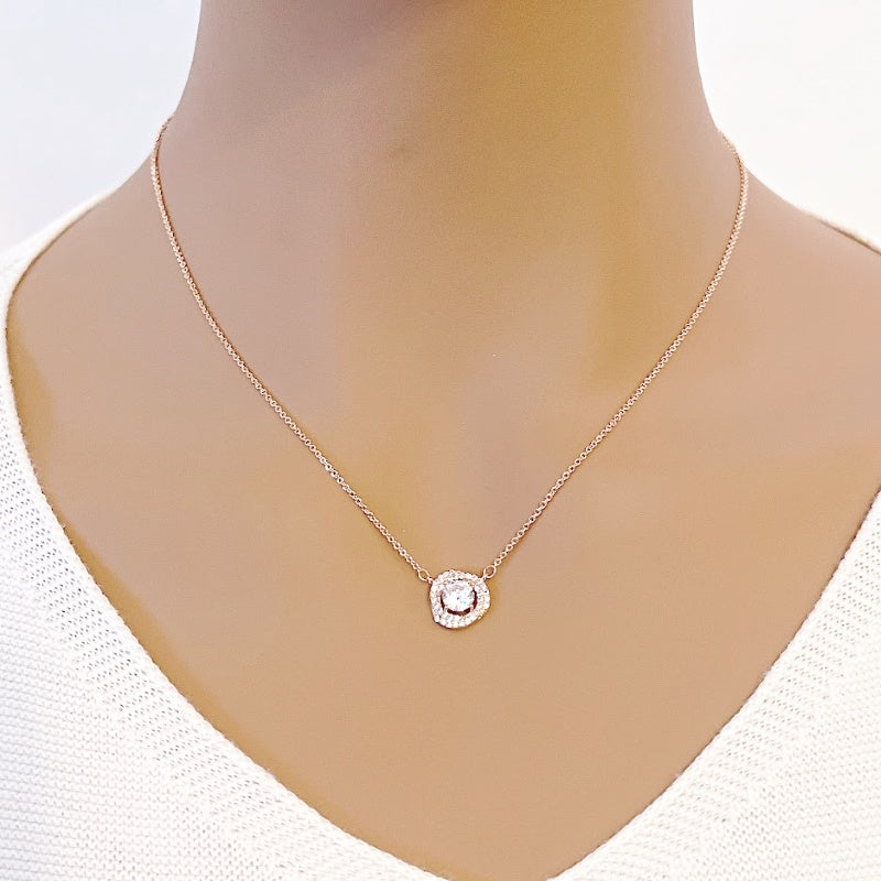 Cubic Zirconia Pendant Necklace - CHOMEL