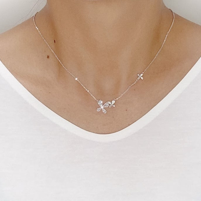 Butterfly Cubic Zirconia Necklace.