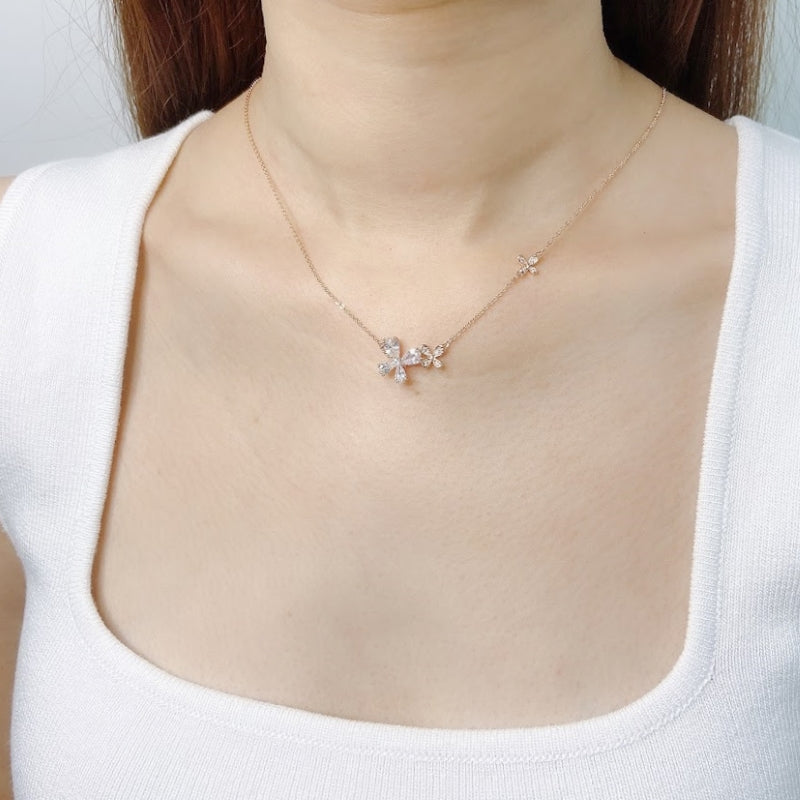 Butterfly Cubic Zirconia Necklace.