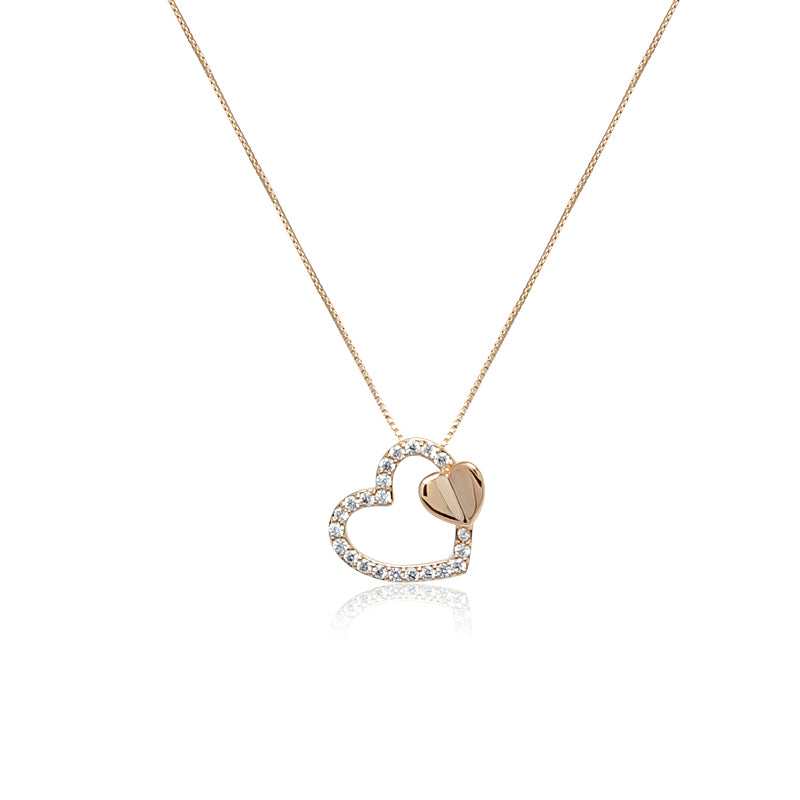 Heart Cubic Zirconia Necklace - CHOMEL